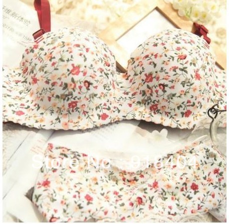 Free Shipping!Floral underwear bra seamless one piece breasted push up bras wholesale&retail