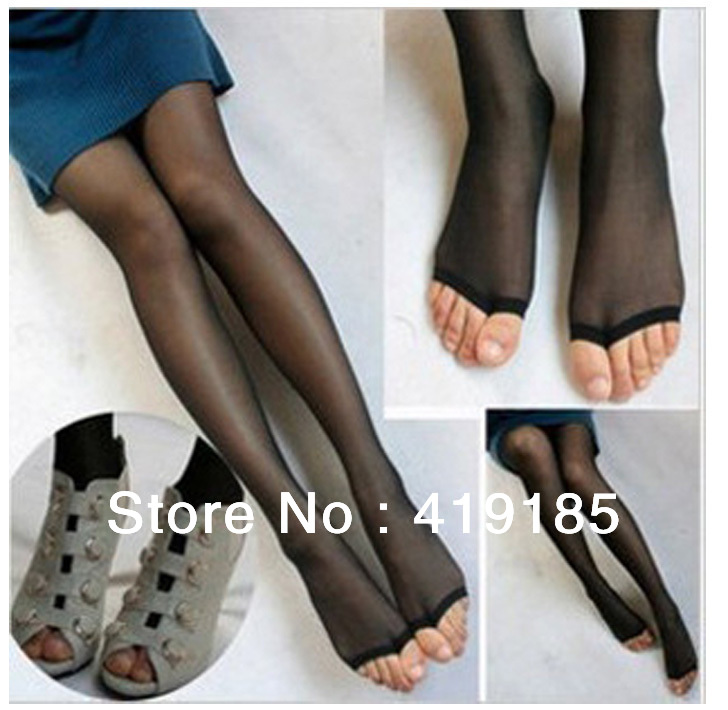 Free Shipping Foot Massage Mouth Stockings Women's Wrap Core Silk Tights Stockings Pantyhose Socks Wholesale W-socks-016