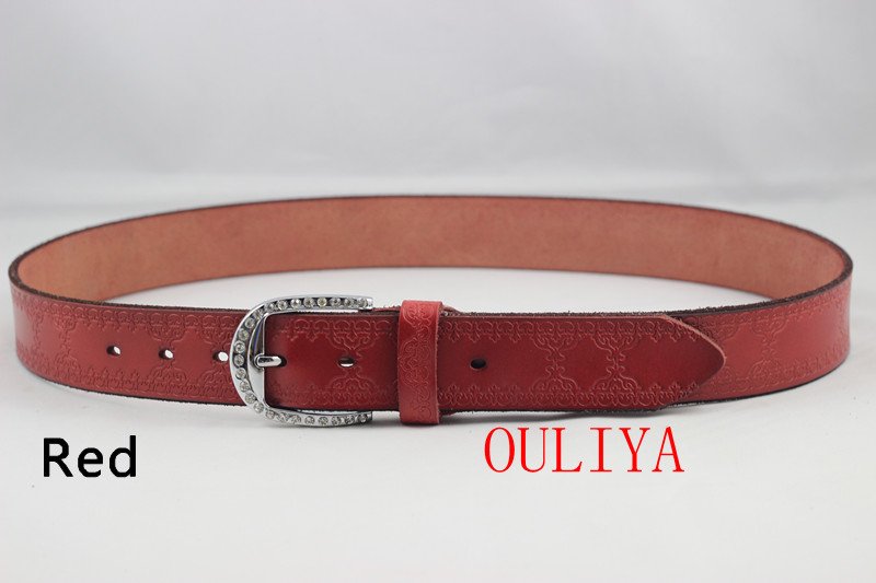 Free shipping for china air post mail/ leather belt for woman/ Genuine leather/crystaldecorate /retail or wholesale