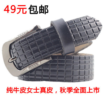 Free shipping for china air post mail/ leather belt for woman/ Genuine leather/crystaldecorate /retail or wholesale