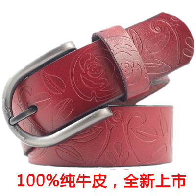 Free shipping for china air post mail/ leather belt for woman/ Genuine leather/crystaldecorate /retail or wholesale