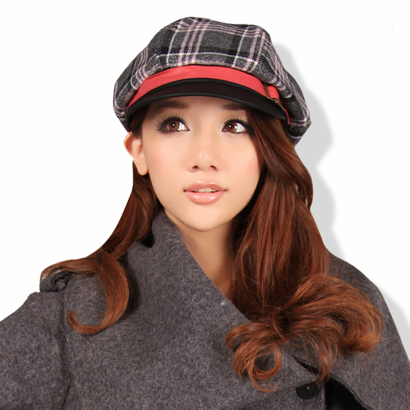 Free shipping For sm ilingart2012 women's octagonal hat short brim hat newsboy cap