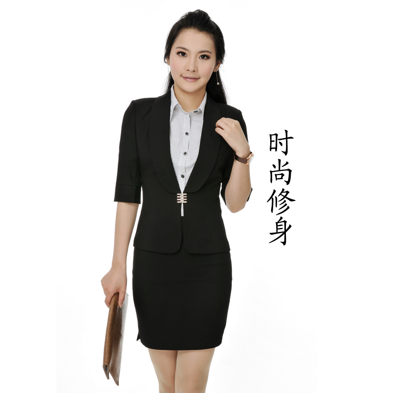 Free shipping Formal work wear women 2012 summer shirt elegant gentlewomen set ol skirt 3017