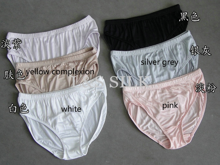 Free shipping/free epacket/real silk underwear /soft/many color/woman 100% real silk  panties/women silk brief/ls0108
