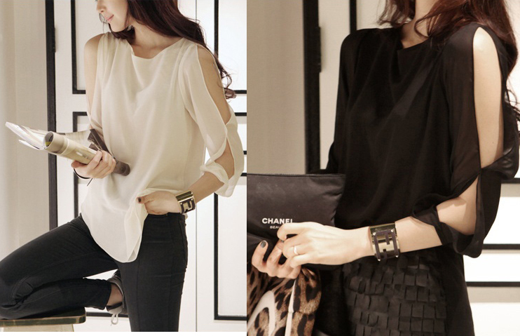 free shipping free shipping 2013 partysu aesthetic sexy strapless chiffon shirt hypotenuse t-shirt female