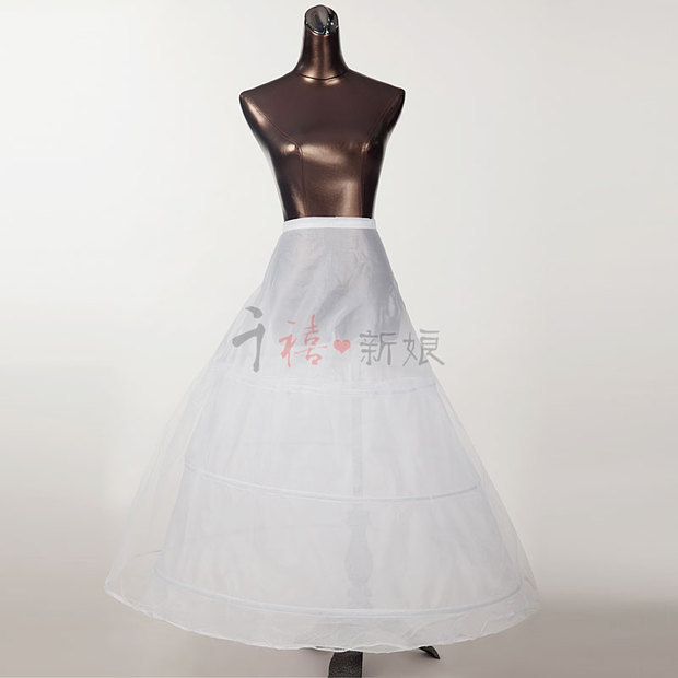 Free shipping Free shipping 3 ring tape yarn wedding dress pannier the bride dress slip qc31