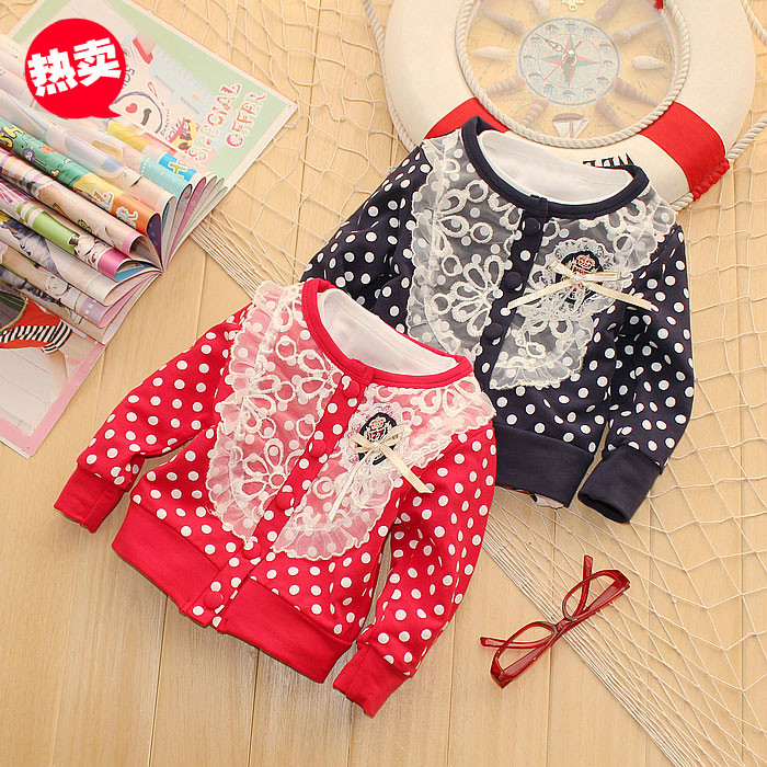 Free shipping+ Free shipping+ Baby spring baby cardigan outerwear single breasted spring and autumn 100% cotton o-neck cardigan