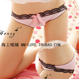 Free shipping Free.shipping.Comfortable panties briefs women's shorts small fresh low-waist milk, silk