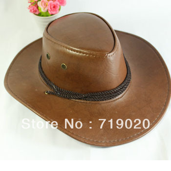 Free shipping Free shipping Leather cowboy hat cowboy hat outdoor cap three-color