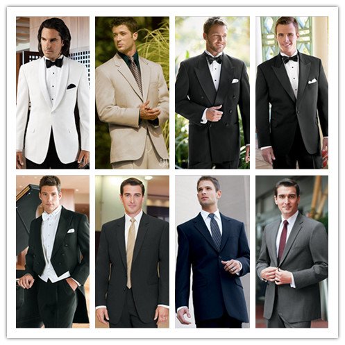 free shipping free shirt free bow free vest 8 style  groom  tuxedos with Single-Breasted 2 Buttons NO.0086