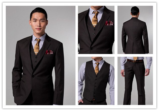 free shipping free shirt free bow groom clothing with Single-Breasted 2 Buttons mens wedding suit NO.0099