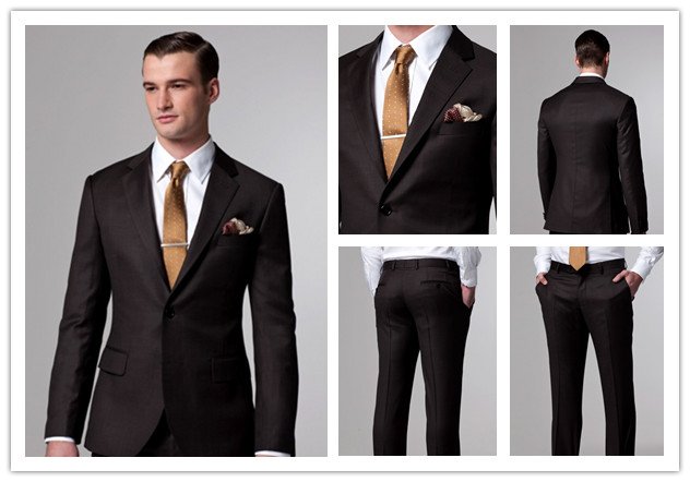 free shipping free shirt free bow  grooms and groomsmen attire with Single-Breasted 2 Buttons mens wedding suit NO.0098