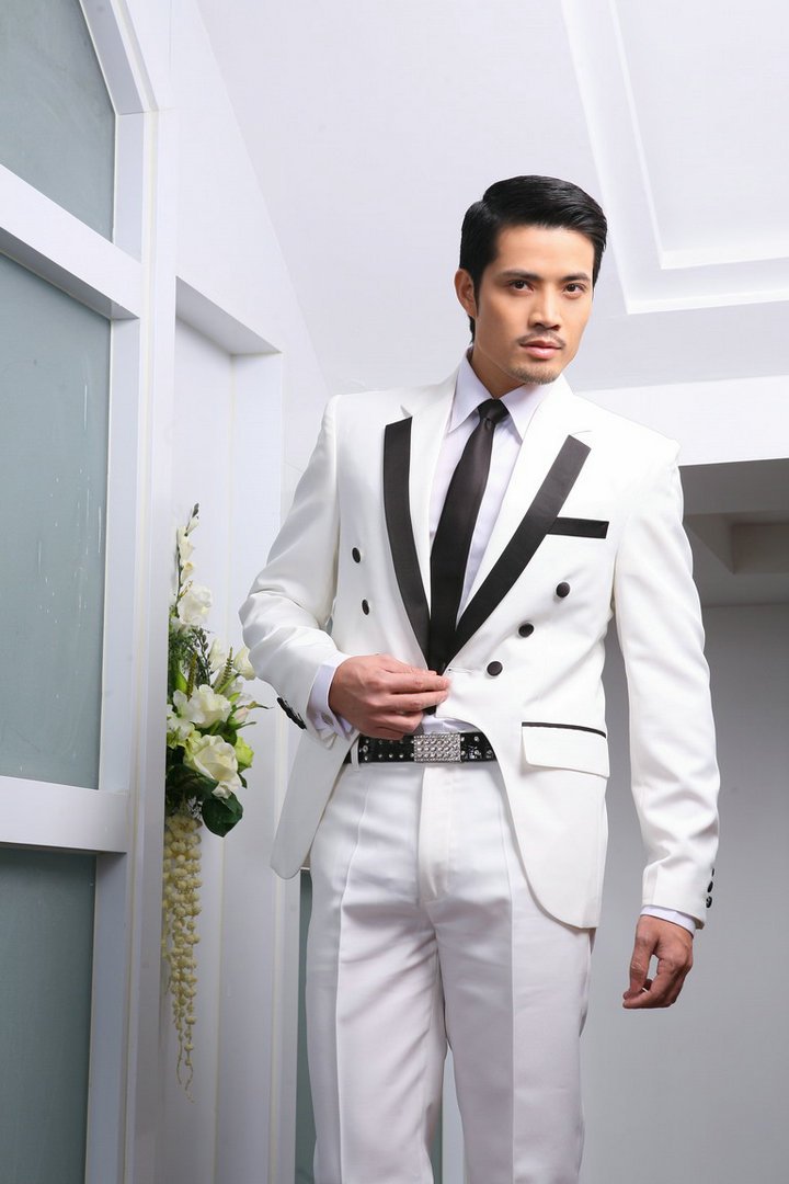 free shipping free shirt free bow  men  wedding tuxedo  with Single-Breasted 2 Buttons   NO.0119