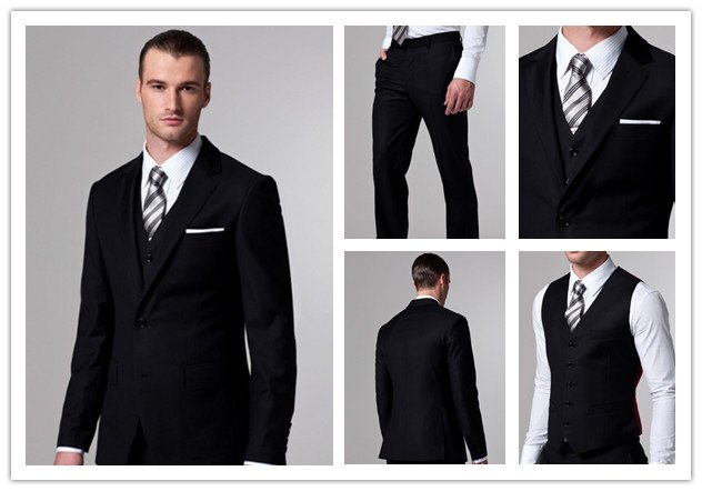 free shipping free shirt free bow  Tuxedo suits for wedding with Single-Breasted 2 Buttons mens wedding suit NO.0100
