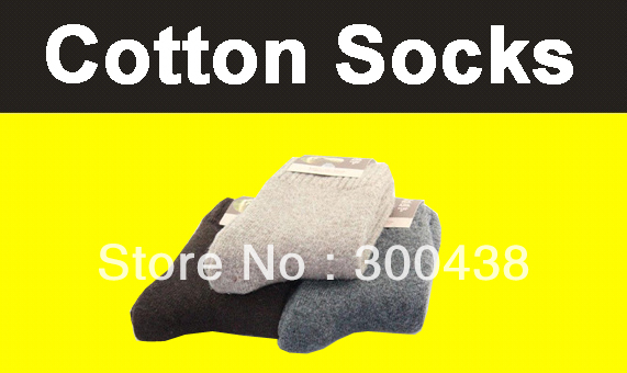 Free shipping!!!!Full Cotton winter thick socks for men or womens socks color mix 1 pairs / lot