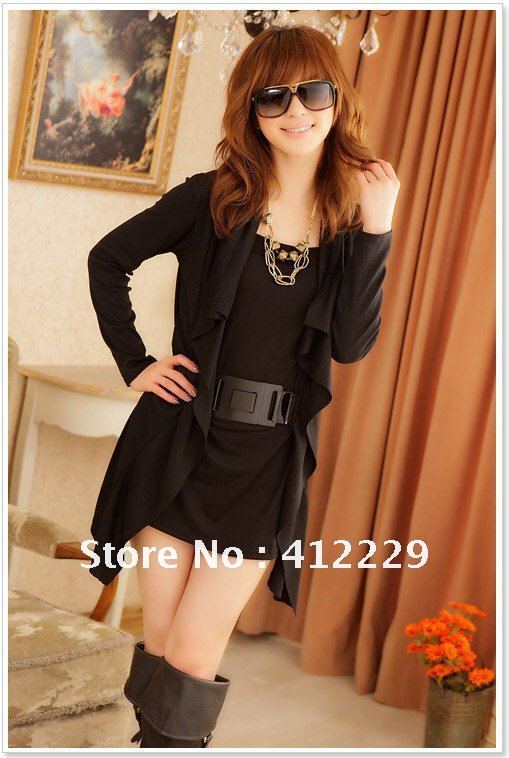 Free shipping  full sleeve square collar   sashes  solid color   print knee-length mini casual party women dress