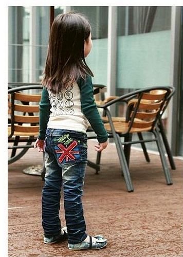 Free Shipping Fur/No Fur Girls Winter Jean Pants 5pcs/lot Baby Girls Jeans Pants Hot & Classic Design 100-140cm