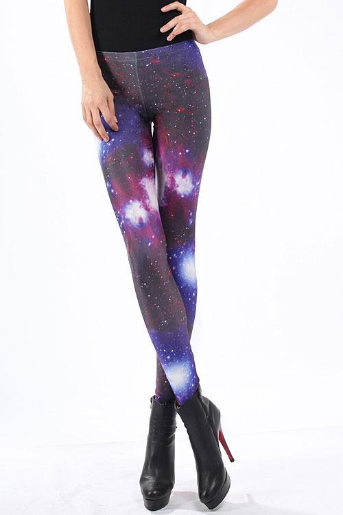 Free Shipping galaxy vintage print women's legging 79108