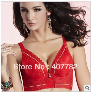 Free shipping Gather deep V sexy classic thin cup bra Six breasted adjustment type dropship