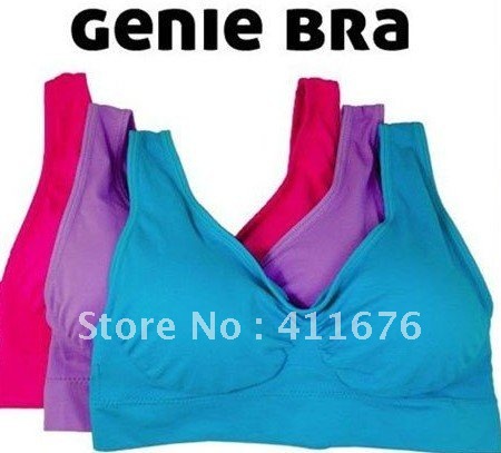 Free shipping!Genie Bra Seamless Adjustment Ahh Bra with Removable Pads/BODY SHAPER Push Up BREAST RHONDA SHEAR (3pcs/set)