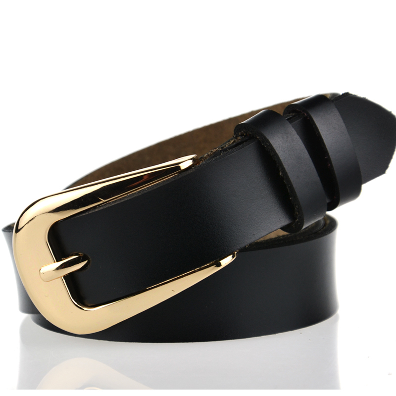 Free Shipping Genuine leather black female belt cowhide women's strap flat female belt fashion all-match JPD005