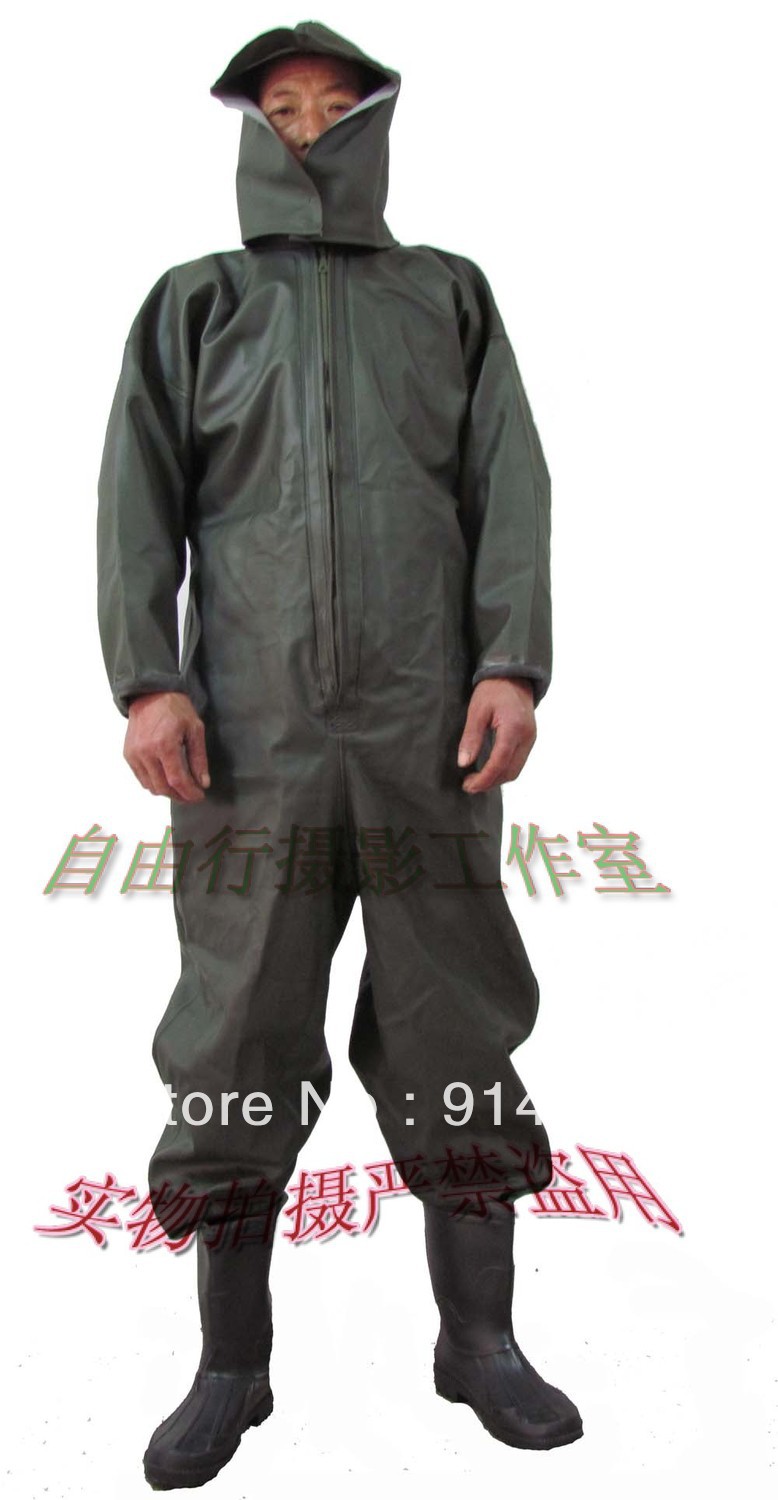 Free shipping!Genuine the thickening dark green knitted thermal systemic waterproof fishing the pants catch fish pants