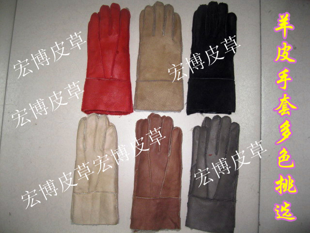Free shipping, genuine wool skin fur leather gloves for women winter gloves thermal