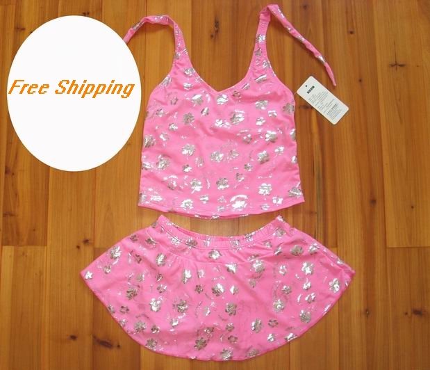 Free shipping + Gifts wholesale girls swimwear swimsuits for girl 2 PC Tankinis kids girls swimming suits