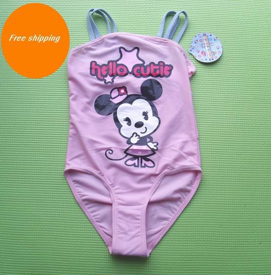 Free shipping + gifts  wholesale Quality kids girls swimwear swimsuits for girl one piece kids girls swimming suits 7 pcs/lot