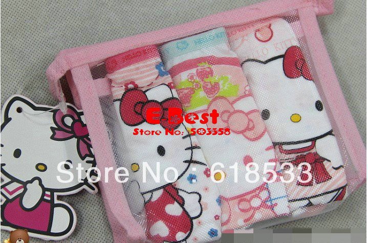 Free Shipping!girl cartoon cat shorts hello kitty briefs soft cotton underwears kids cute panties fashion shorts 12pcs /lot