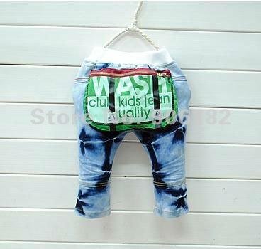 Free shipping girl's pants trousers children clothing kids wear denim jeans causal pants 6piece