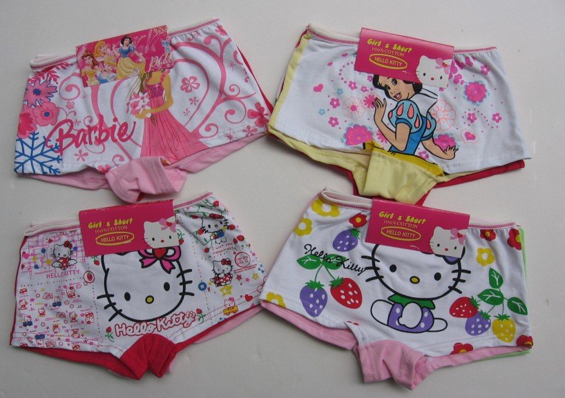 Free shipping girl's wear,children underwear,kid's underwear for girls,cartoon underwear,children clothing,children's briefs