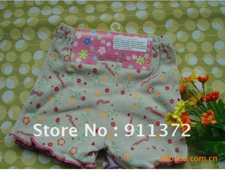 Free Shipping girls boxer shorts cotton floral the curling children underwear