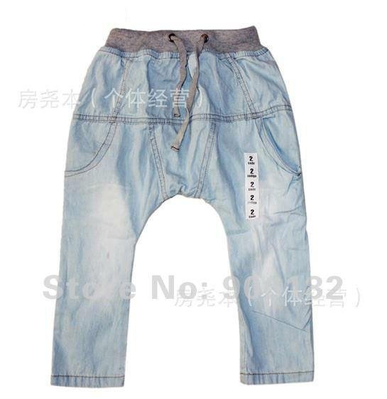 free shipping girls denim  jeans girls cotton fashion harem pants / jeans, kids trouser, pants trousers ,5pcs/lot, 5 Sizes 2-8Y