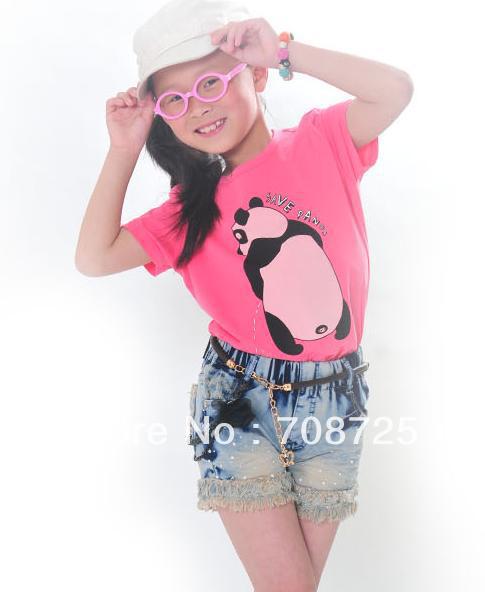 Free shipping girls in denim shorts children girl Han Banchao 2013 new summer