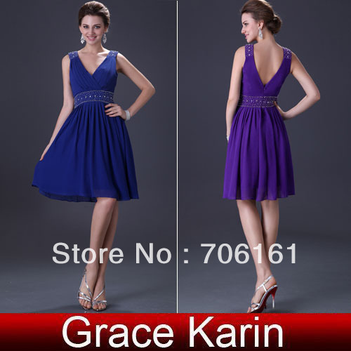 Free Shipping GK Stock Formal Prom Wedding Bridesmaids Party Casual Dresses Evening size 8 Size 2012 CL3137