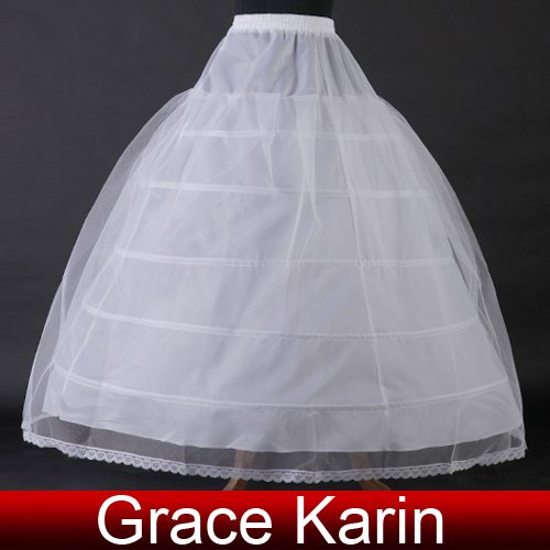 Free Shipping GK Wedding Bridal Gown Dress Petticoat with 5 Hoop Underskirt Crinoline CL2710