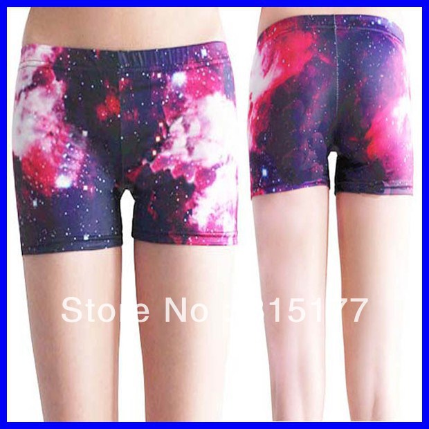 Free shipping Glittering Starry Sky Short Legging wholesale 10pieces/lot Mix order Tight high Shorts 2013 Women sexy pants 79145
