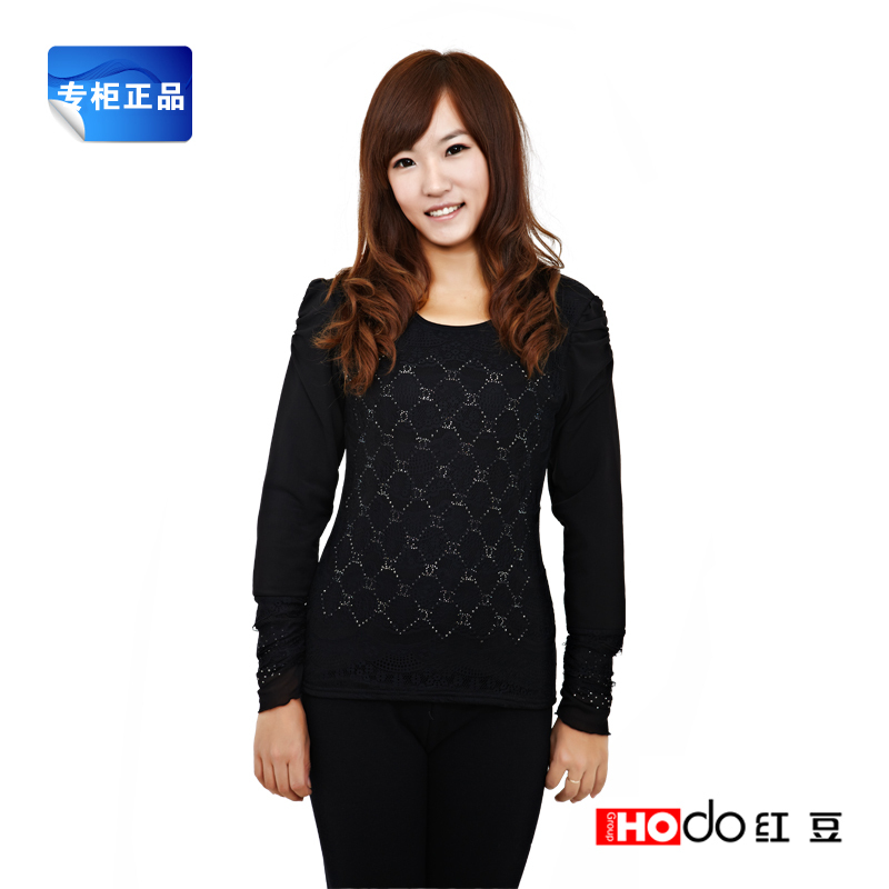 Free Shipping Globalsources colorful diamond decoration thermal underwear blousier