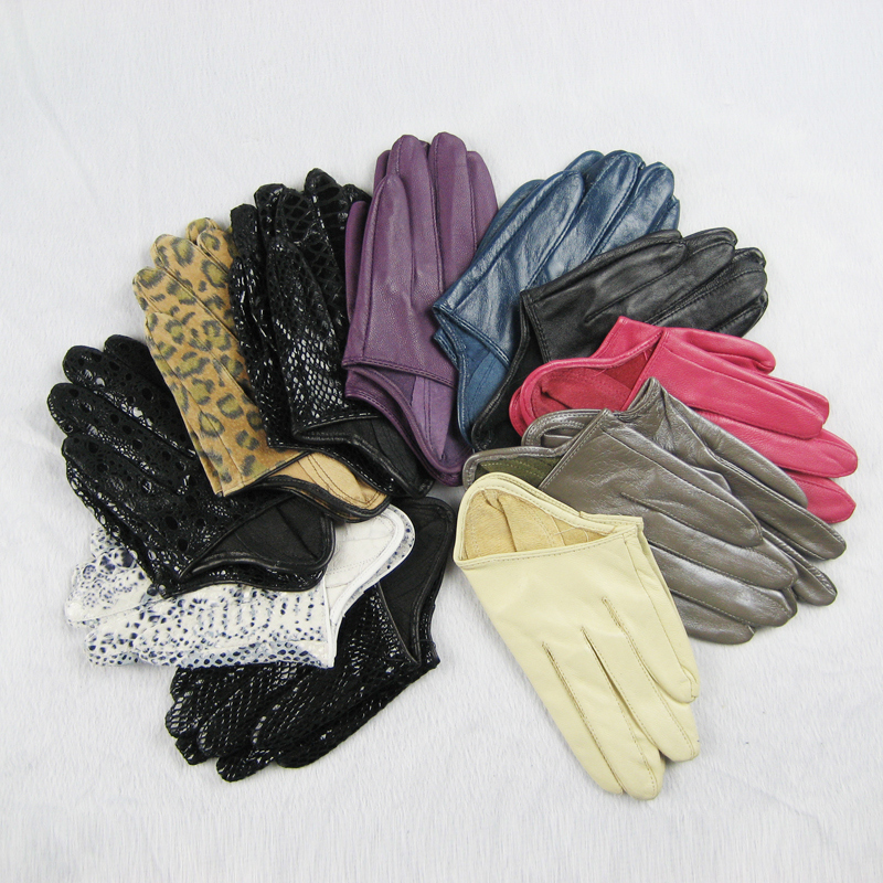 free shipping Gloves female fashion genuine leather gloves male women's sheepskin