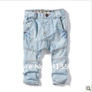 Free shipping good quality  2 size (5-6Y 7-8Y) boy's trousers Demin Jeans Long Causal Pants 5pcs/lot