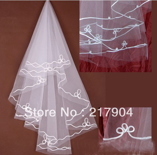 Free shipping Gorgeous wedding dress veils bridal veils for fashion ladies bride hair accessories