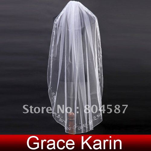 Free shipping Grace Karin 1.1M Elegant Bride Bridal Veils Wedding Dress Veil With Comb CL2638