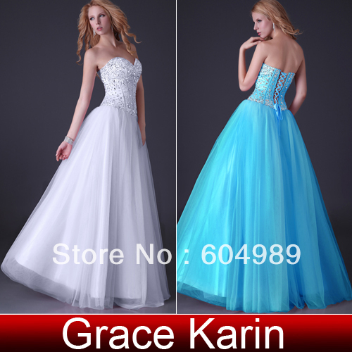 Free Shipping Grace Karin Sexy Stock Strapless Corset-style Party Gown Prom Ball Evening Dress Long 8 Size CL3874