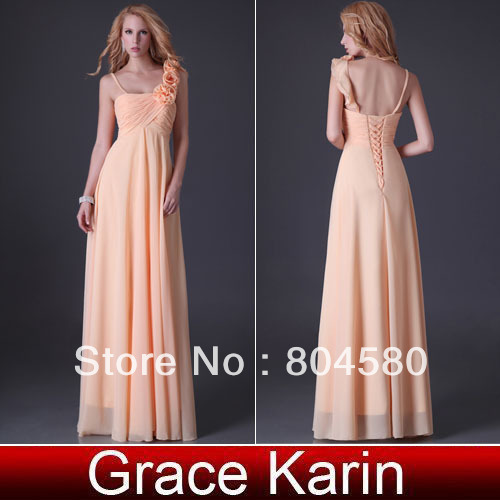 Free shipping Grace Karin Stock Asymmetrical Bridesmaid Party Gown Prom Ball Evening Dress 8 Size CL3460