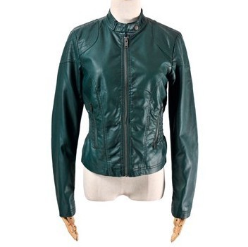 free shipping Green motorcycle pu jacket