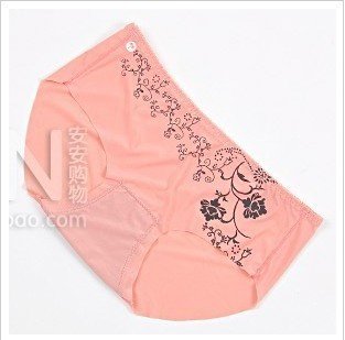 Free shipping  Guaranteed 100%Ice wire a Seamless underwear female underwear / waist printing large size underwear
