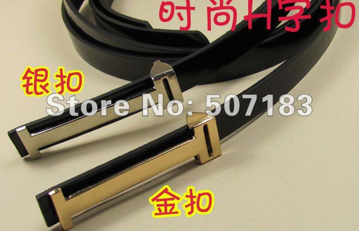 Free shipping H buckle waistband, ladies fashion pu leather belts,women belts