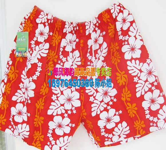 Free shipping Hainan island service beach suit fancy men and women shorts beach casual  unique knee-length