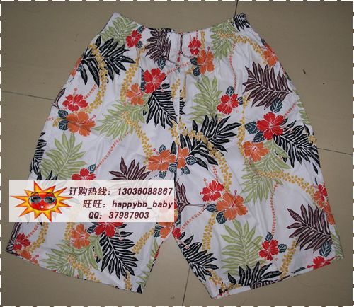 Free shipping Hainan shirt hainan island service male Women lovers  casual shorts cotton 0717 100%